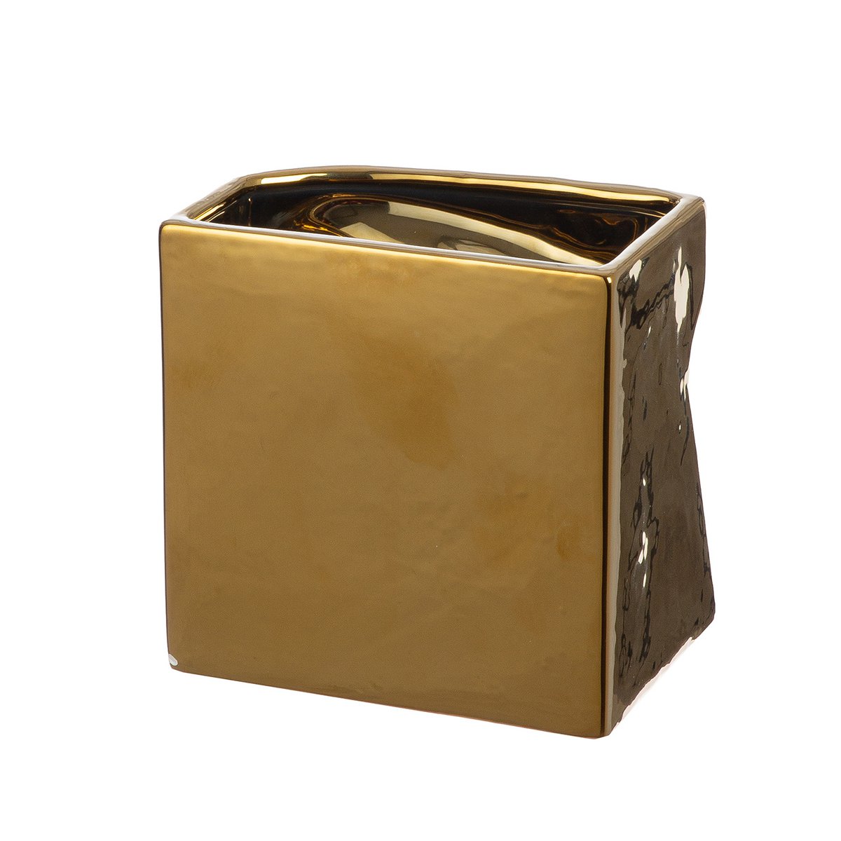 Vase Auge; Gesicht Volto goldfarben H. 16 cm, VE 3