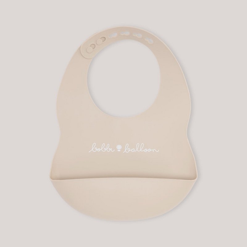 Silicone bib - Oyster Beige