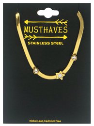 C-C15.1 B2583-009G S. Steel Bracelet Star 16-21cm