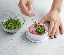 Filled Burger Press