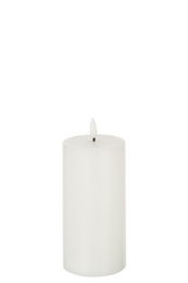 J-Line candle - white - medium - LED lights