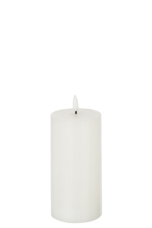 J-Line candle - white - medium - LED lights