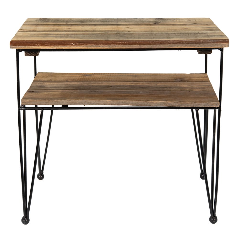 Bijzettafel 38x26x36 cm Bruin Hout