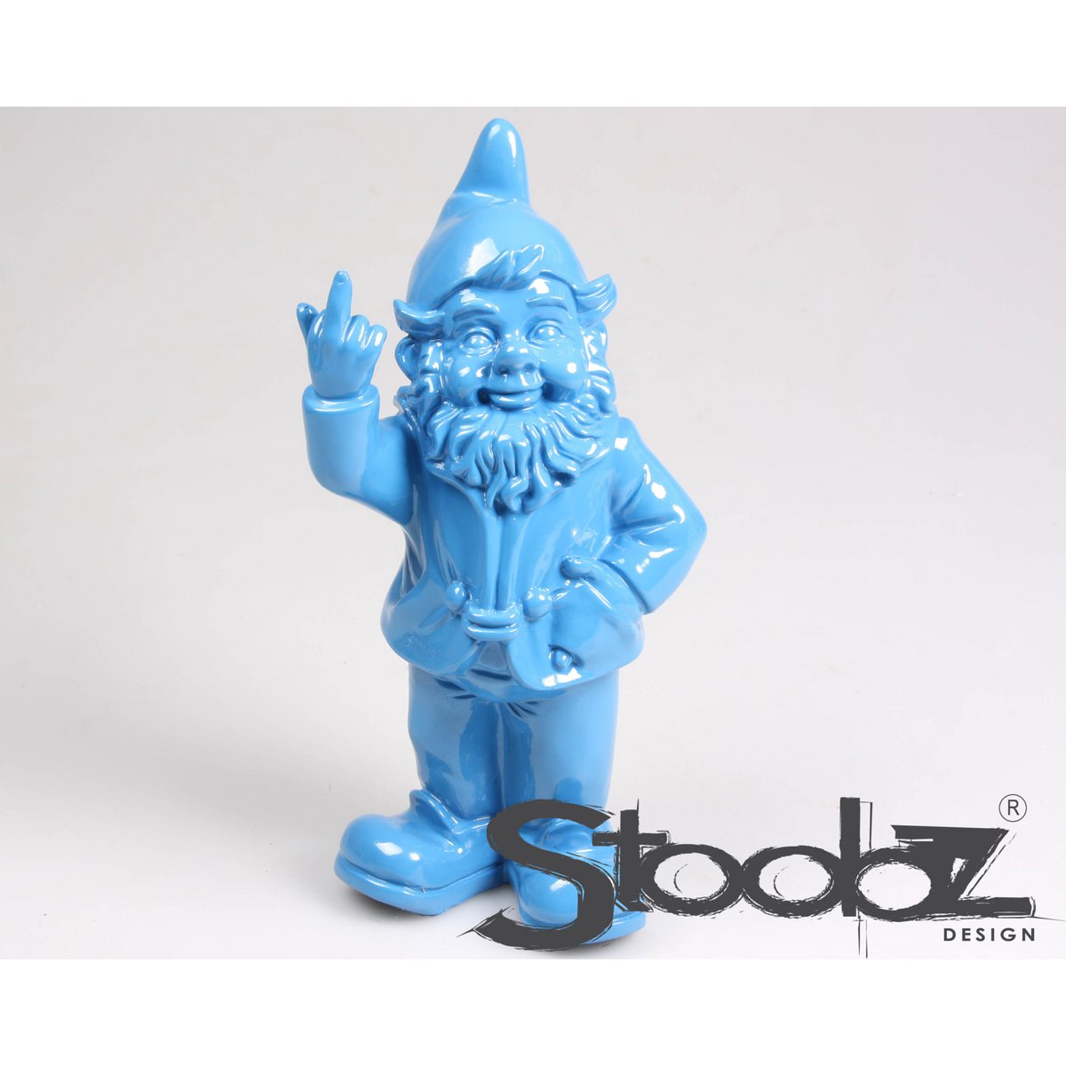 Stoobz Design Gnomo F*ck You Azul | 16x12x32cm