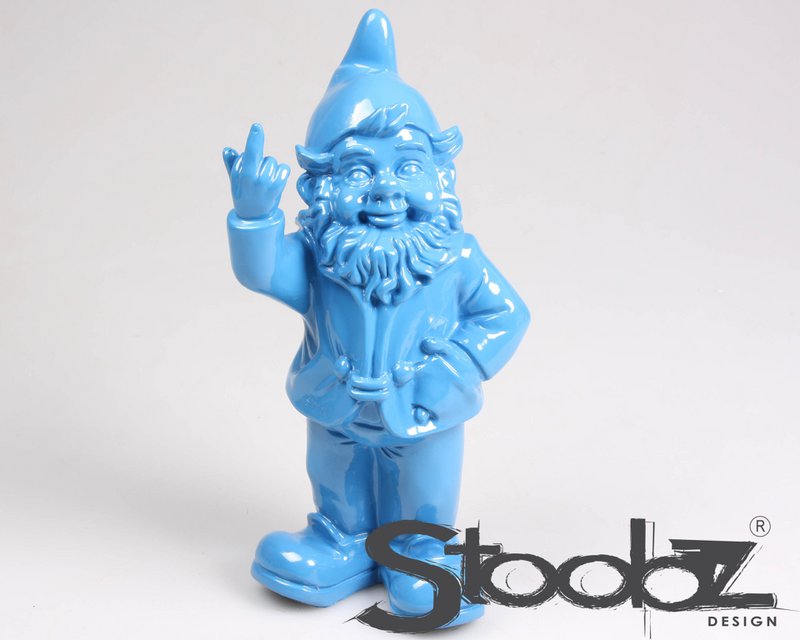 Stoobz Design Gnome F*ck You Blue | 16x12x32 cm