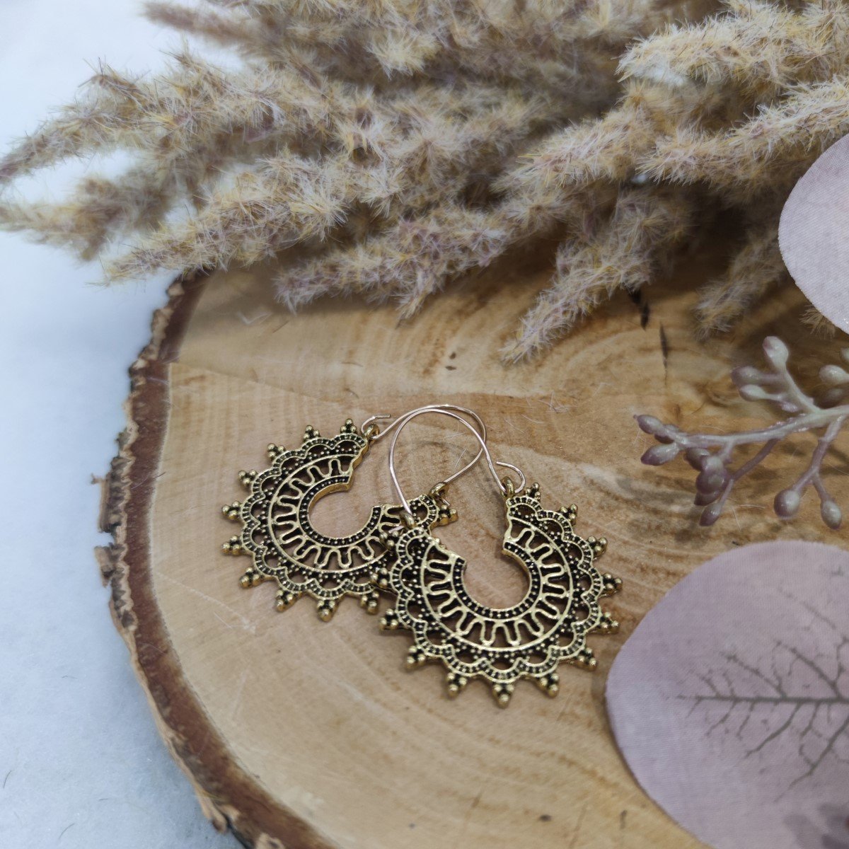 Manal Oorbellen - Vintage Goud