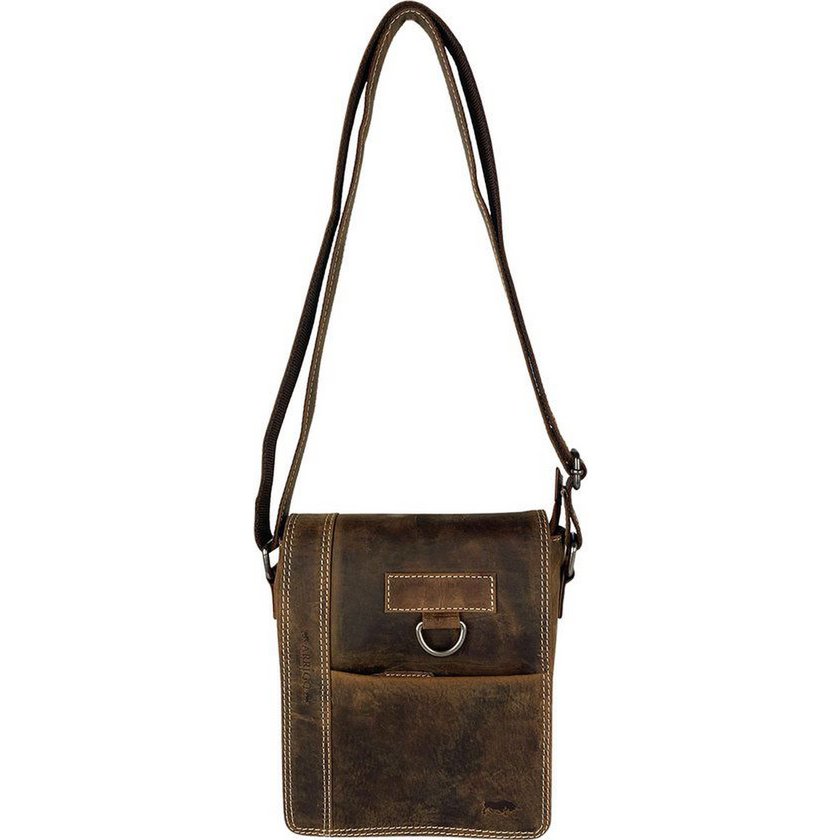 Bolso de hombro de cuero de búfalo con cognac de Arrigo - Versátil Crossbody Bols