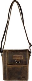 Cognac -colorowana skórzana torba na ramię z Arrigo - wszechstronna torba crossbody