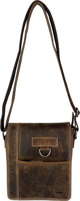 Cognac -colorowana skórzana torba na ramię z Arrigo - wszechstronna torba crossbody