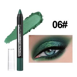Rokerige Donkergroene Oogschaduw Potloodstift Waterdicht Parelmoer 12 Kleuren Metallic Glitter Oogschaduw Markeerstift Make-up Tool