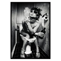 Toilet Rygning plakat