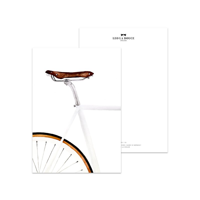 Ansichtkaart - Witte Racer