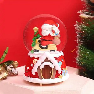 Santa Claus Snow Globe with Lights and Music Medium Size