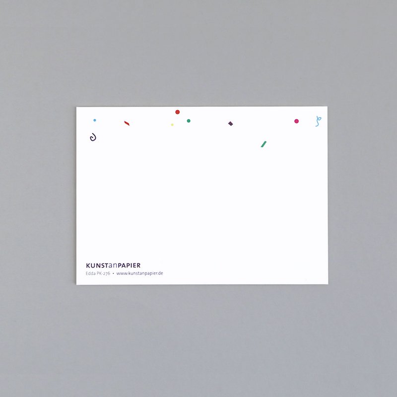 Postkarte Konfetti Edda