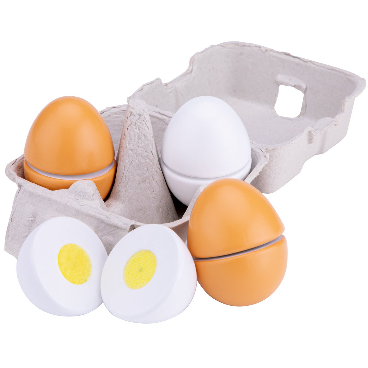 Wooden Eggs in Box - 4 Pieces