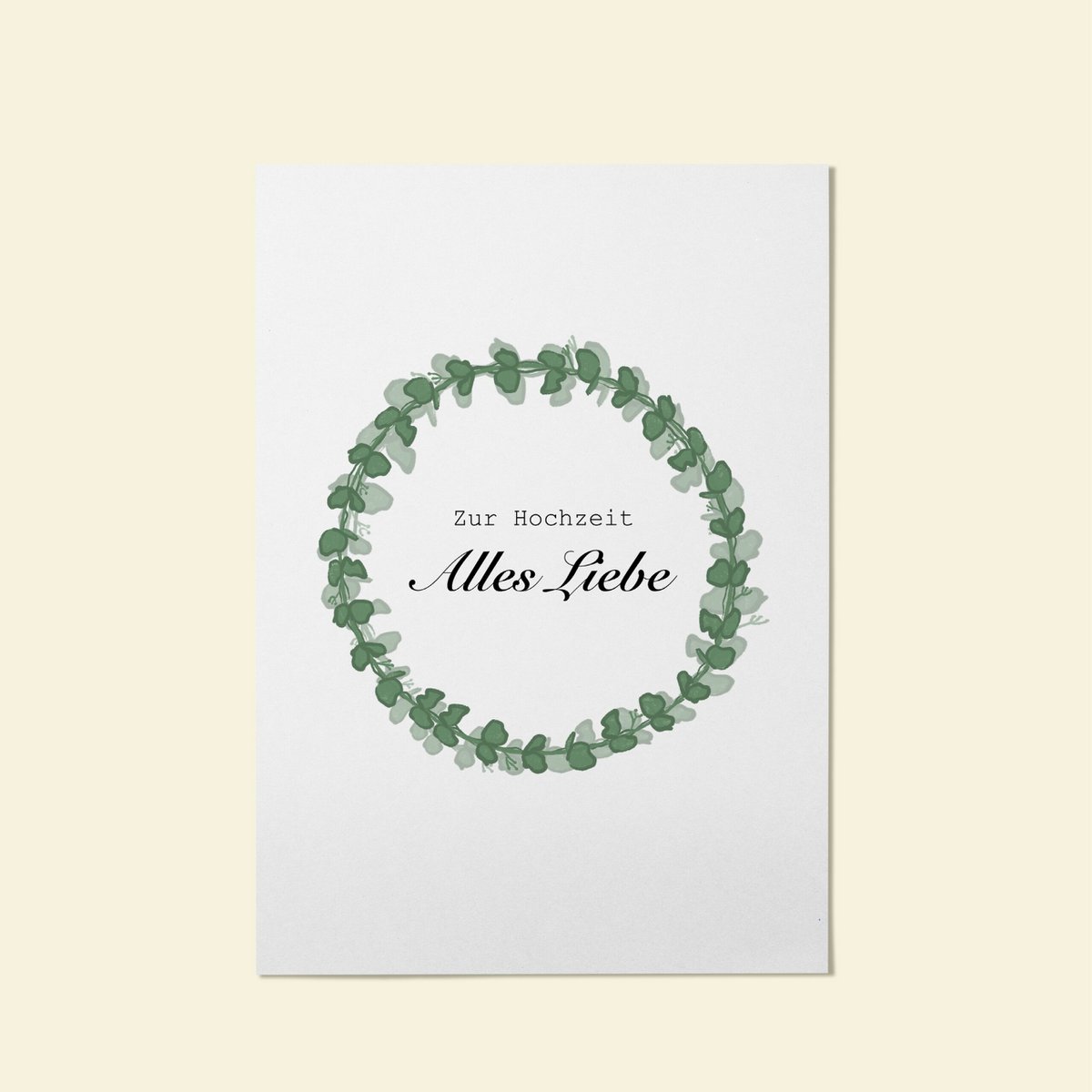 Karte Zur Hochzeit alles Liebe