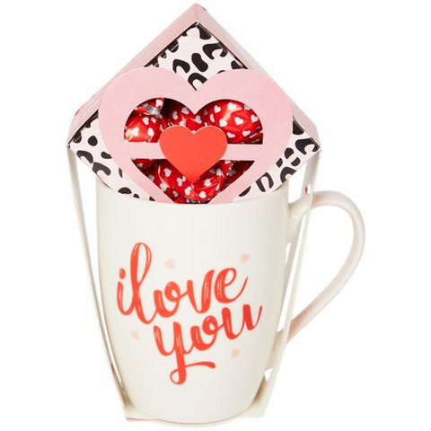 Kinky Vergnügen - AC072 - Kaffee Muk Valentines 'Ich liebe dich' mit Süßigkeiten - 2 Models