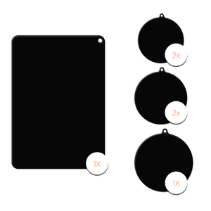 Induction protectors - Black, 6 pieces