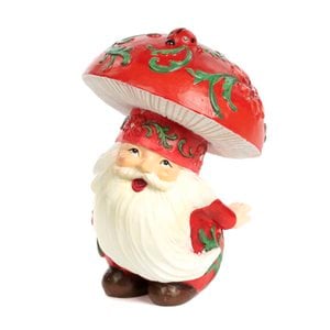 Mushroom Santa Gnome Tabletop Rd/Crm 14cm OTHMES