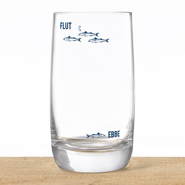 Szklanka do long drinków wykonana z kryształu „Ebb & Flow” – wzór morski, wyprodukowana w UE