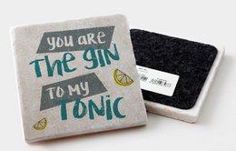 Marmoruntersetzer "you are the gin to my tonic"