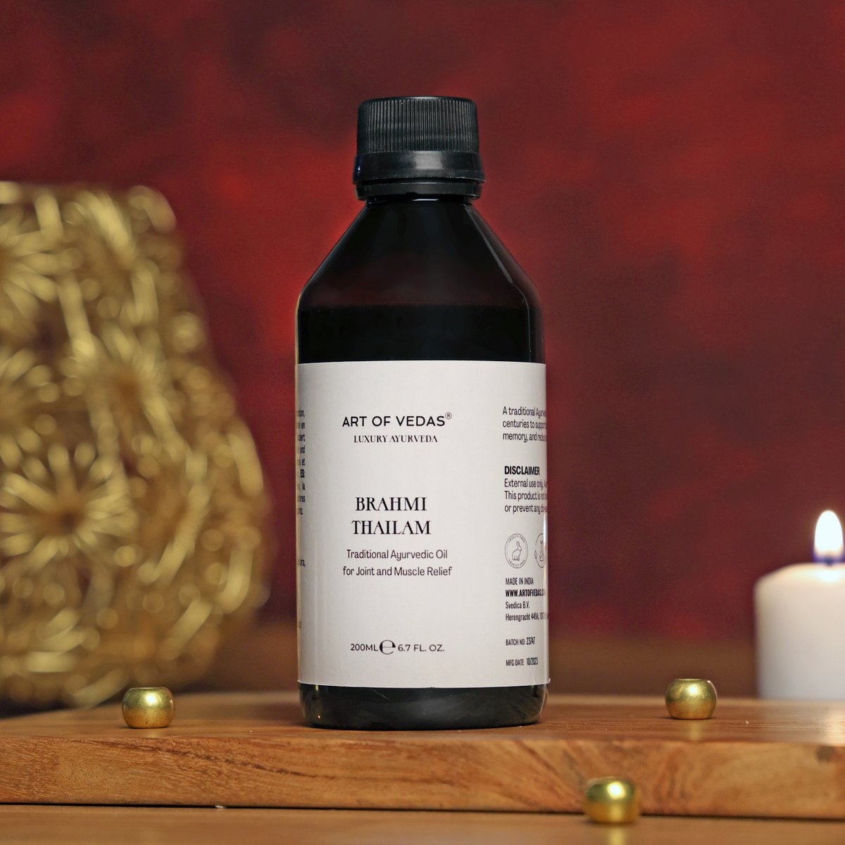 Brahmi Thailam | Herbal Scalp & Head Massage Oil For Mental Clarity & Hair Nouration
