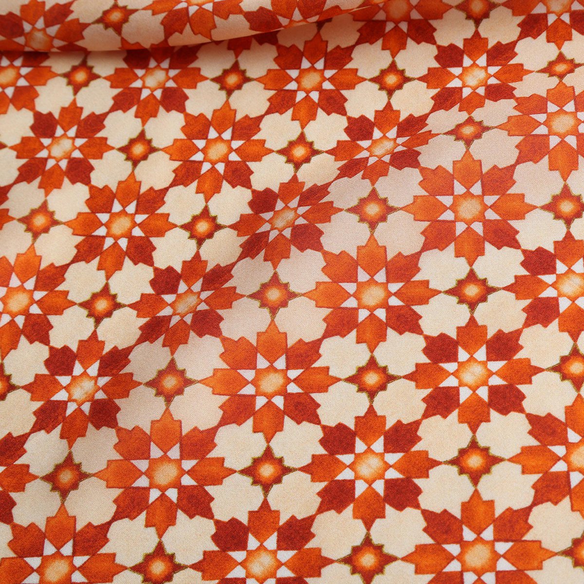 Silk Neckerchief Orange Islamic Art Print