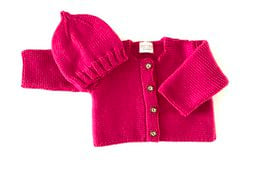 Set: Baby cardigan & Secret Santa hat made from 100% finest merino wool - the perfect gift for a birth