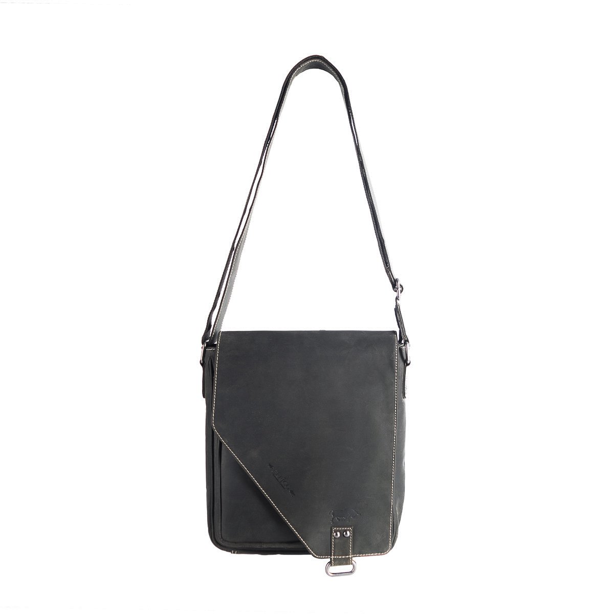 Umhängetasche in 3 Farben Buffalo -Leder mit einem Wickelventil und zwei Magnetverschlüssen - Crossbody -Tasche