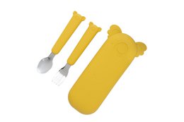 Cutlery Set and Case Zoe the Koala Mustard