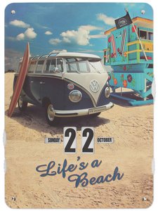 VW T1 Bus Ewiger Kalender - Beachlife