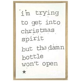 I'm trying to get into christmas spirit, but the damn bottle won't open