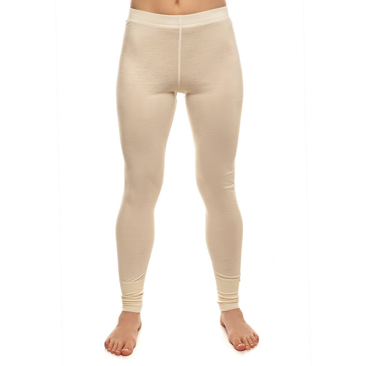 2-delige set 160 Merino-dames, mouwloos boven- en onderstuk naturel