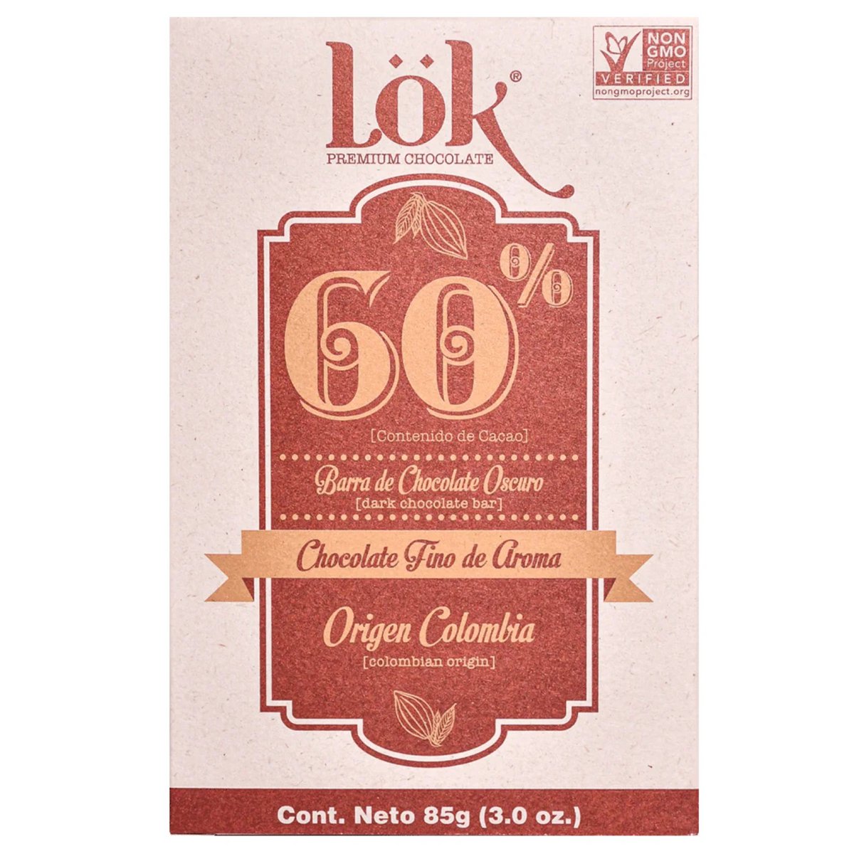 Dark Chocolate Bar | 60% Cacao | 85g