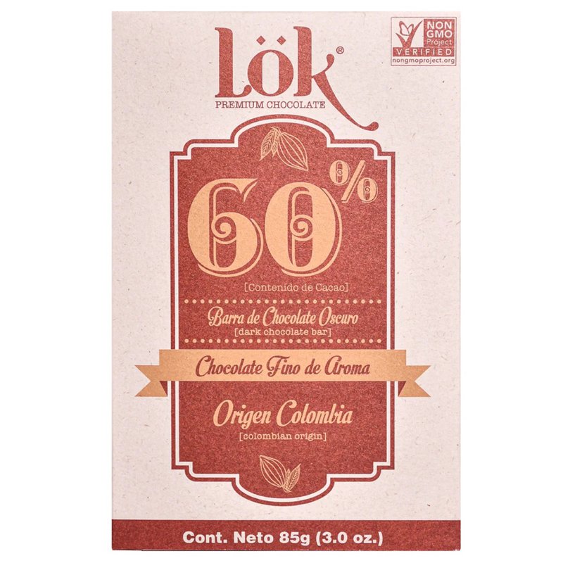 Dark Chocolate Bar | 60% Cacao | 85g