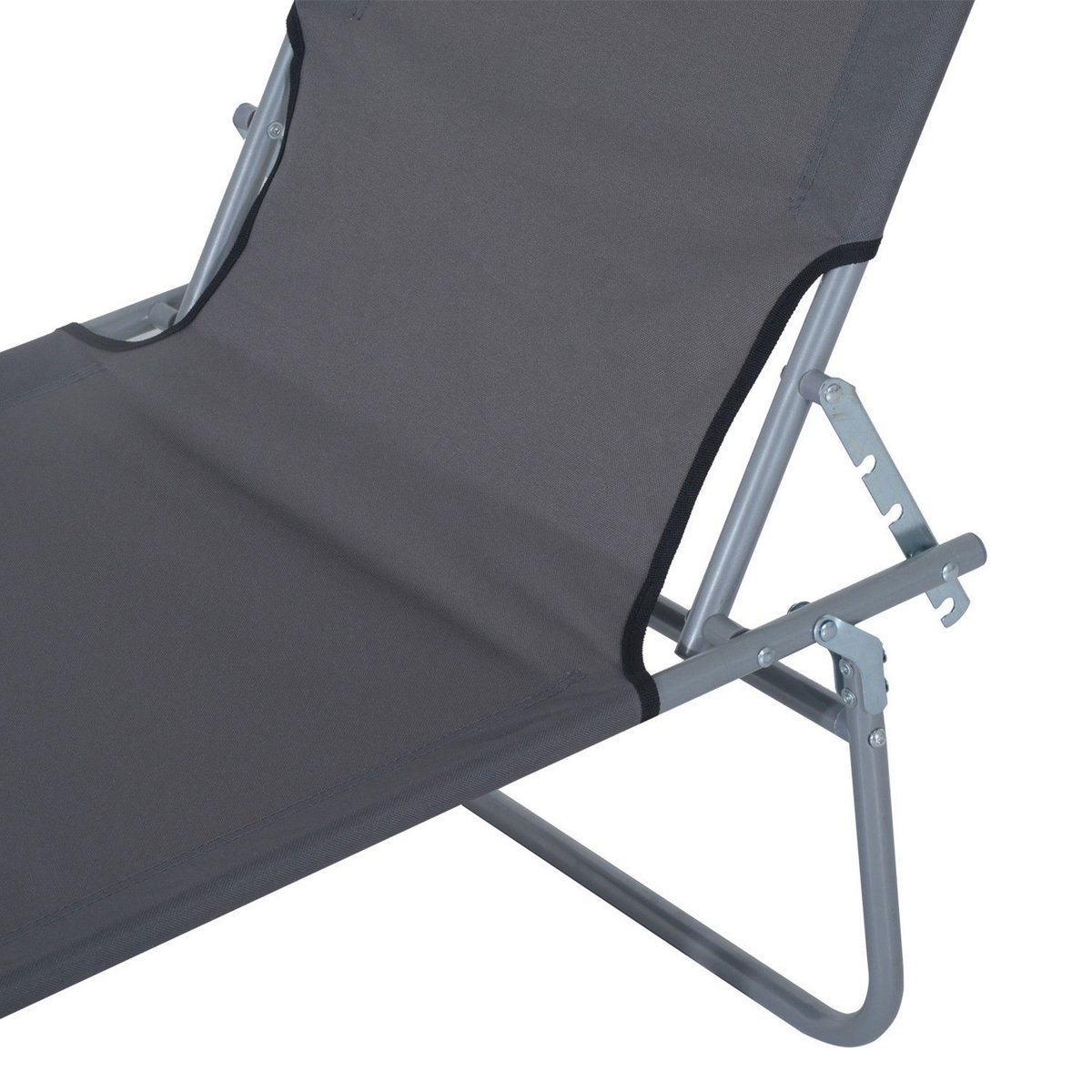  Sonnenliege klappbar Gartenliege mit Dach, Liegestuhl mit 4-Fach verstellbare Rückenlehne, wetterfeste Campingliege bis 120 kg belastbar, für Garten Strand Pool, Rot