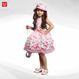 Abito per bambini con cappello e borsa "Butterfly"/ BE 454-700