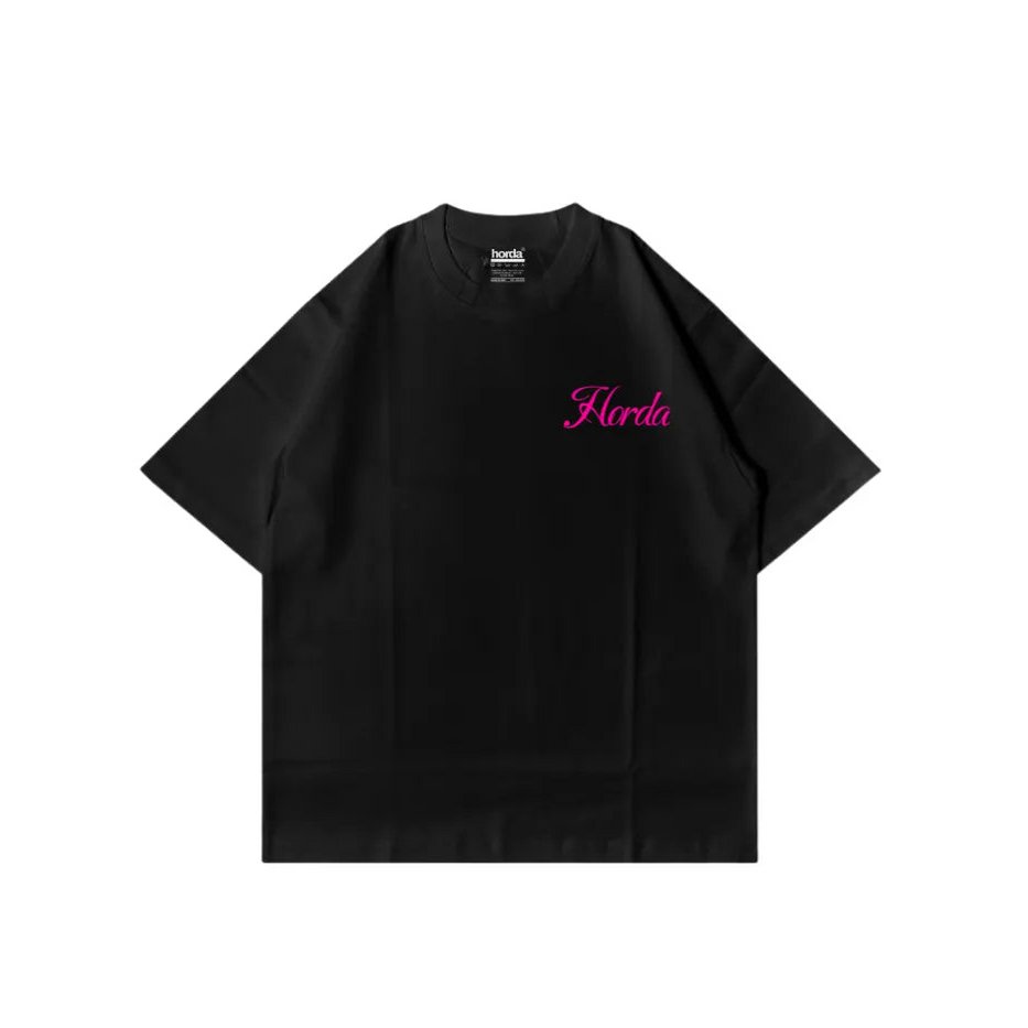T-Shirt Nera 100% Cotone - Homeless - Made in Italy