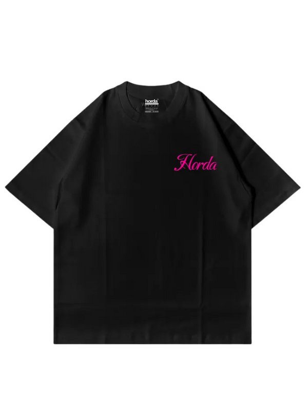 T-Shirt Nera 100% Cotone - Homeless - Made in Italy