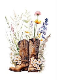 Nachhaltige Karte – Blumenstiefel