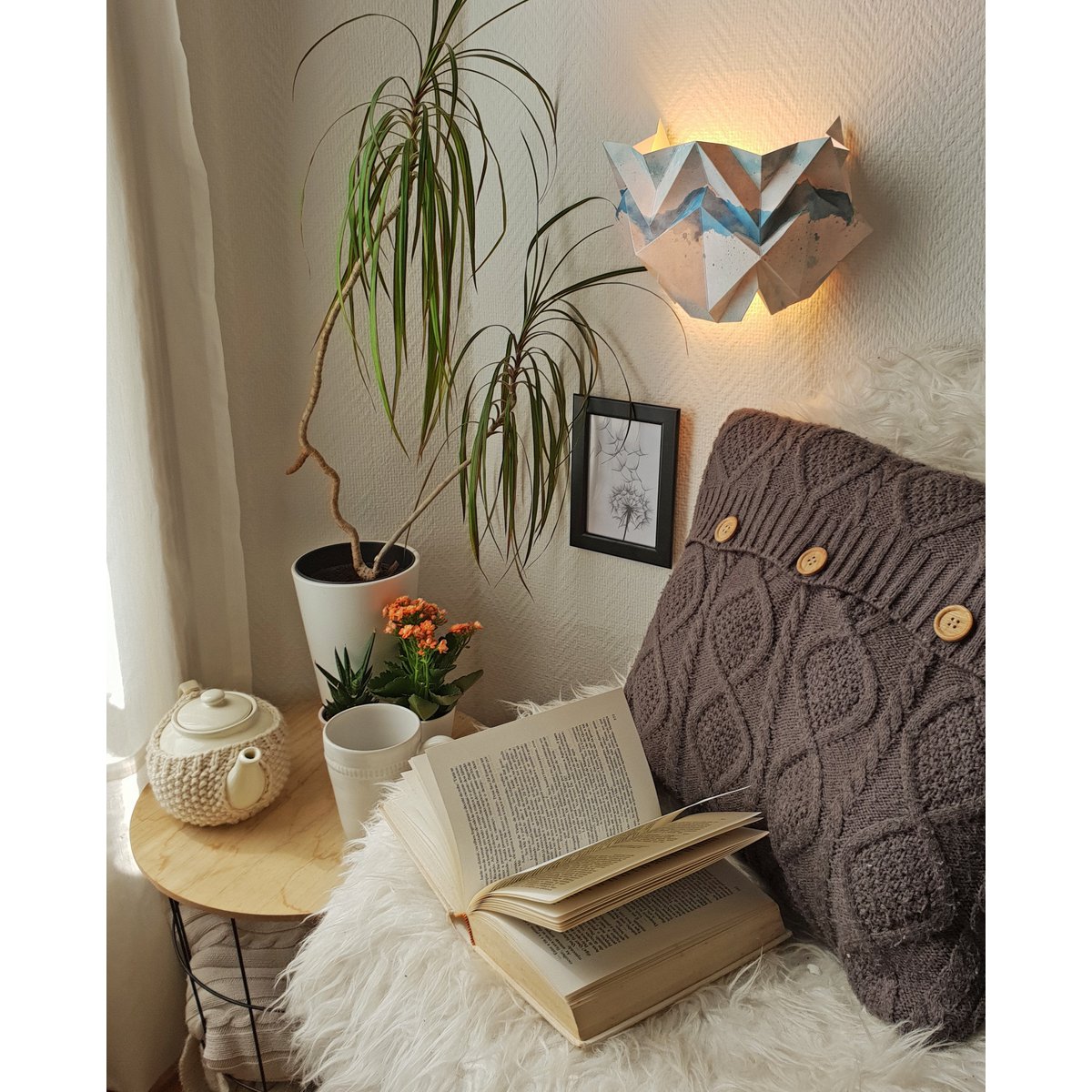 Lampa ścienna Paper Origami – wzór letni
