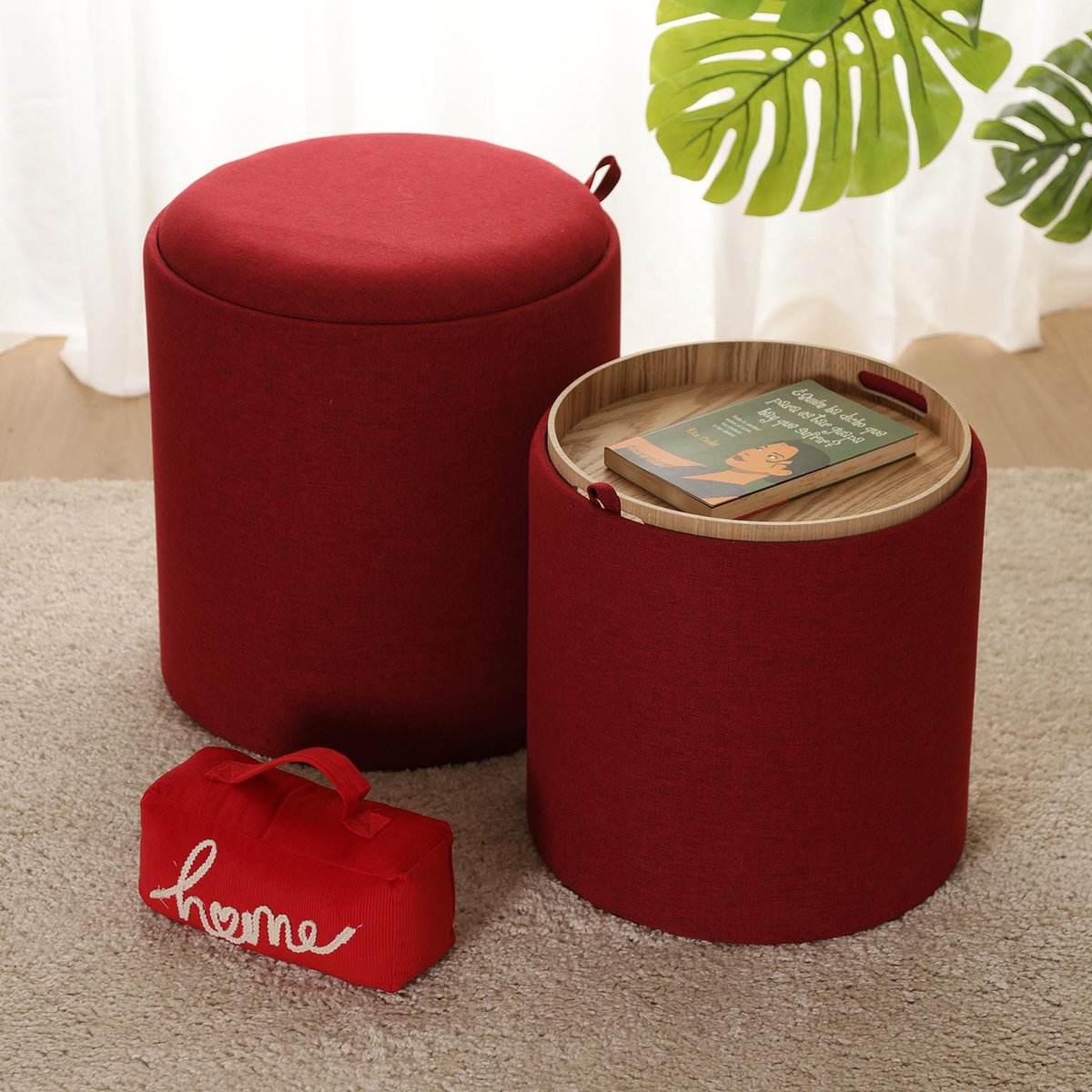 SET 2 STORAGE OTTOMAN