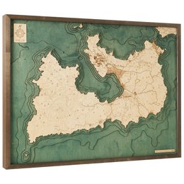 MILOS - Mappa 3D da parete in legno - versione L