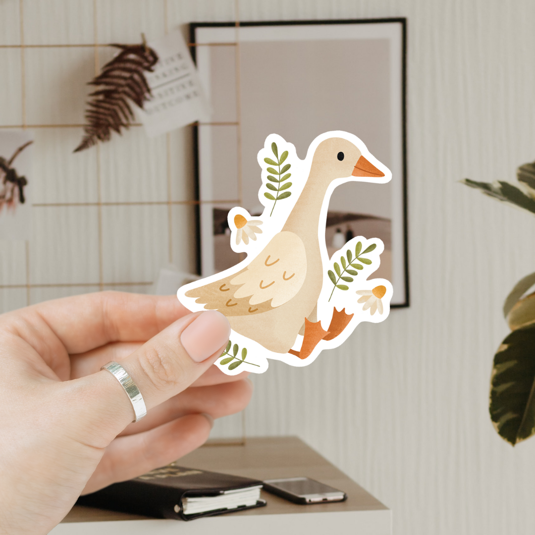 Sticker Goose Vinyl - Sticker Oeese Kiss Cut