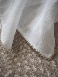 Muselina con ribetes de crochet - Oatmeal Piping