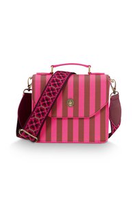 Frances Cross Body Bag Small Stripe Pink 19x7x17.5cm