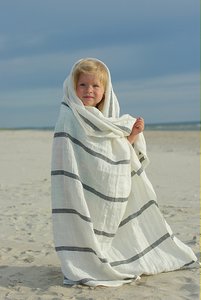 Linen Huckaback Beach Towel, Lightweight Beach Towel