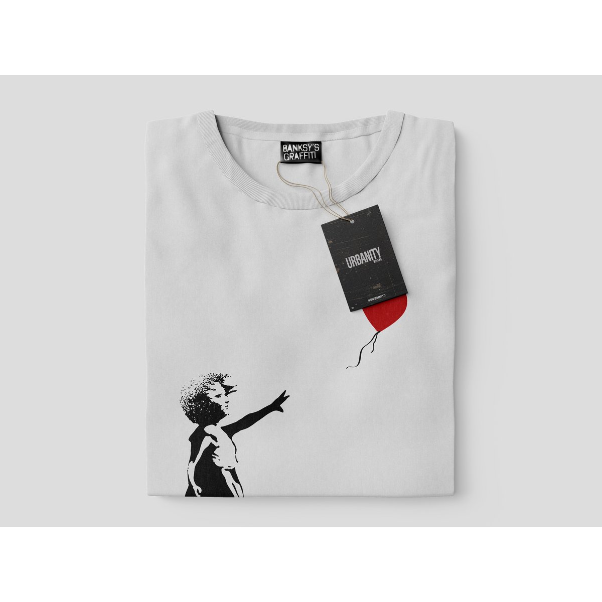 Banksy's Graffiti T-shirt Unisex - Girl With Red Balloon