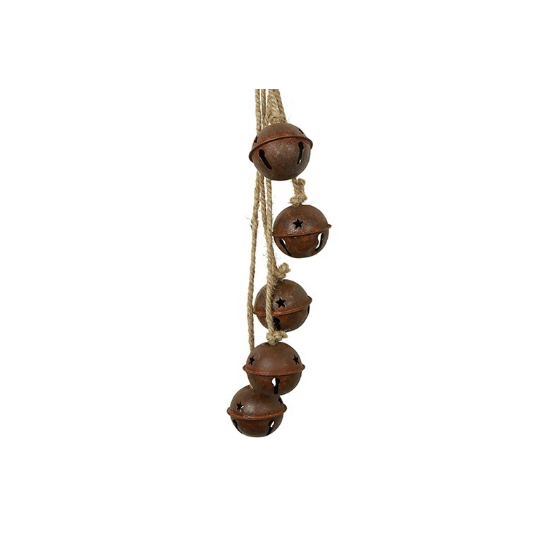 Kersthanger belletjes Jort roest-42x3x3CM