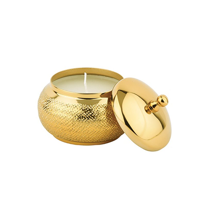 Großes Modell Goldener runde Kerze